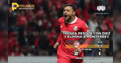 Toluca resiste con diez hombres y elimina a Monterrey